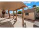 Covered patio, storage shed, and ample yard space at 344 Dockside Ct, Las Vegas, NV 89145