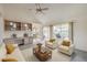 Bright living room with comfortable seating and built-in shelving at 9525 Eagle Valley Dr, Las Vegas, NV 89134