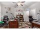 Bright home office with built-in shelving and two desks at 8337 Sonora Del Sol St, Las Vegas, NV 89113