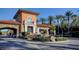 Ornate gated entrance to the community with fountain at 30 Via Mantova # 210, Henderson, NV 89011