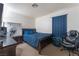 Cozy bedroom with a double bed and an office area at 2240 Horse Creek Cir, Henderson, NV 89014