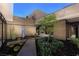 Landscaped courtyard with water feature, creating a serene outdoor space at 607 Alpine Summit Dr, Henderson, NV 89012