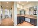 Vanity area with double sinks and built-in storage at 200 Villa Borghese St, Las Vegas, NV 89138