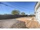 Large backyard with gravel ground cover and privacy wall at 6509 Dinning Ave, Las Vegas, NV 89107