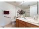 Bathroom with single vanity and walk-in shower at 10710 Destination Ln # 201, Las Vegas, NV 89144