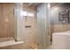 Bathroom with a tiled shower/tub combo and updated vanity at 5820 W La Madre Way, Las Vegas, NV 89130