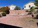 Spacious backyard with block wall and gravel at 5008 Frozen Springs Ct, Las Vegas, NV 89130