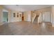 Bright entryway with tile flooring and staircase at 181 Droplet St, Las Vegas, NV 89110