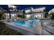 Luxury pool and spa with outdoor kitchen and pergola at 659 Overlook Rim Dr, Henderson, NV 89012