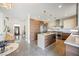 Modern kitchen with large island and stainless steel appliances at 3640 Ash Springs Way, Las Vegas, NV 89129