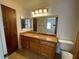 Bathroom with granite vanity and updated fixtures at 6139 Peach Orchard Rd, Las Vegas, NV 89142