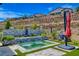 Modern water feature with stone wall and cascading water at 41 Sun Mirage Ave, Henderson, NV 89011