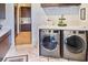 Convenient laundry room with washer, dryer, and extra storage at 4915 Summit Overlook Dr, Las Vegas, NV 89135