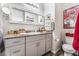 Bathroom with granite vanity and a walk-in shower at 7455 Brody Meadows St # 0, North Las Vegas, NV 89084