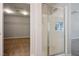 Bathroom with shower stall, closet, and vanity at 8331 Martinborough Ave, Las Vegas, NV 89131