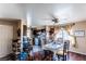 Dining area adjacent to kitchen with wood floors at 5261 Carriellen Ln, Las Vegas, NV 89110