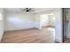 Bright bedroom with light wood flooring and access to a closet at 5509 Balzar Ave, Las Vegas, NV 89108