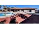 Inviting swimming pool with a large patio area at 6885 Coley Ave, Las Vegas, NV 89146