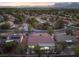 Aerial view showcasing the home's backyard and surrounding neighborhood at 2528 Sunup Dr, Las Vegas, NV 89134