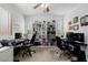 Home office with two desks and built-in shelving at 537 Blanche Ct, Henderson, NV 89052