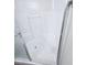 Clean shower with built-in seat and glass enclosure at 5115 Blossom Ave, Las Vegas, NV 89142