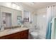 Clean bathroom with granite vanity, bathtub, and shower at 40 Palm Garden Dr, Palm Gardens, NV 89039