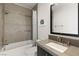 Simple bathroom with shower/tub combo and updated vanity at 34 Cranberry Cove Ct, Las Vegas, NV 89135