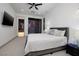 Spacious bedroom with ensuite bathroom access and stunning views at 645 Overlook Rim Dr, Henderson, NV 89012