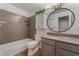 Clean bathroom with granite countertop and updated vanity at 2451 N Rainbow Blvd # 2051, Las Vegas, NV 89108