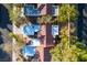 Aerial view of home with tile roof and landscaping at 8612 Desert Holly Dr, Las Vegas, NV 89134