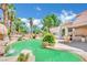 Inviting pool and spa area with a waterfall and plenty of sun at 2131 Diamond Bar Dr, Las Vegas, NV 89117