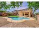 Relaxing kidney shaped pool and patio area at 76 La Fiesta St, Henderson, NV 89012