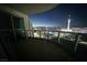 Private balcony with panoramic nighttime city views at 322 Karen Ave # 3407, Las Vegas, NV 89109