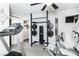 Home gym featuring a power rack, treadmill, and various equipment at 1095 Endora Way, Boulder City, NV 89005