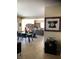 Modern dining area offering a view into a stylish kitchen at 4057 Haflinger Ct, Las Vegas, NV 89122