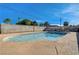 Refreshing swimming pool with a diving board in the backyard at 208 Prince Ln, Las Vegas, NV 89110