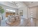 Bright dining room with hardwood floors and access to the backyard at 12446 Brass Ridge Dr, Las Vegas, NV 89138