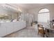 Elegant bathroom with double vanity, soaking tub, and walk-in shower at 3013 Noblesville Ct, Henderson, NV 89052