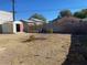 Large backyard with shed and block wall at 635 California Ave, Boulder City, NV 89005