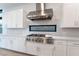 Modern kitchen with stainless steel appliances and white cabinetry at 477 Highview Ridge Ave, Las Vegas, NV 89138