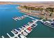 Lake Las Vegas Marina with numerous boats and slips at 10 Via Tiberina, Henderson, NV 89011