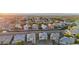 Aerial view of houses in a cul-de-sac, showcasing desert landscape at 969 Cutter St, Henderson, NV 89011