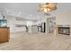 Bright kitchen with island, stainless steel appliances, and white cabinets at 11074 Caramel Crest Ct, Las Vegas, NV 89135