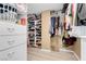 Spacious walk-in closet with well-organized shelves and drawers at 11074 Caramel Crest Ct, Las Vegas, NV 89135