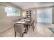 Dining room with table, chairs, and access to the backyard at 2013 Granite Ave, Las Vegas, NV 89106