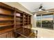 Spacious office with built-in shelving, desk, and balcony access at 9103 Alta Dr # 401, Las Vegas, NV 89145