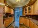 Modern kitchen with wood cabinets and granite countertops at 2747 Paradise Rd # 1505, Las Vegas, NV 89109