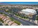 Aerial view of shopping center and residential neighborhood at 7321 Halsey Ct, Las Vegas, NV 89129