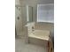 Bathroom with shower and bathtub at 9417 Amber Valley Ln, Las Vegas, NV 89134