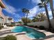 Inviting pool and spa surrounded by lush landscaping at 2208 Fiero Dr, Las Vegas, NV 89134